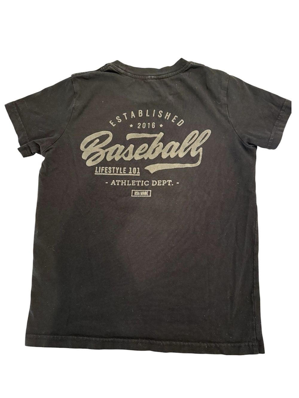 Baseball Lifestyle 101 Black Shirt in Boys Medium